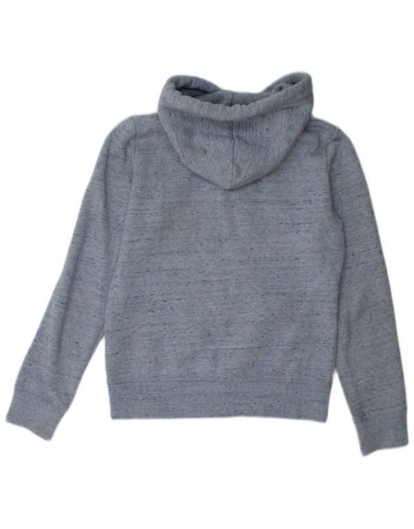 Superdry ženski pulover s kapuljačom s patentnim zatvaračem UK 10 Mali plavi flekasti pamuk