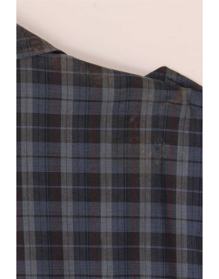 Vintage muška vojna bomber jakna IT 52 XL plavi karirani poliester
