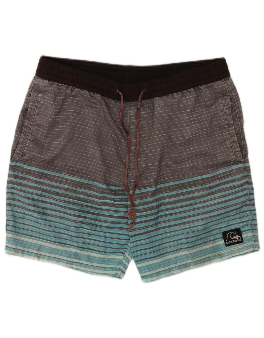 Quiksilver muške kratke hlače za kupanje male W29 L7 sivi prugasti poliester