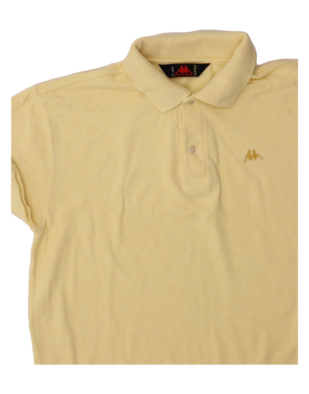 KAPPA Mens Polo Shirt Large Yellow Cotton Vintage Kappa and Second-Hand Kappa from Messina Hembry 