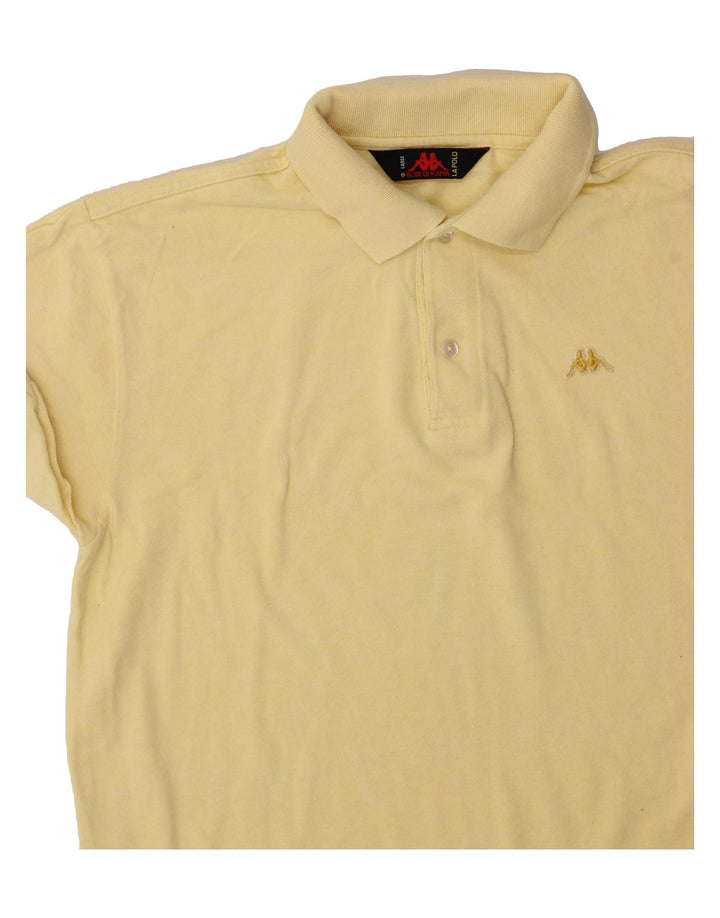 KAPPA Mens Polo Shirt Large Yellow Cotton Vintage Kappa and Second-Hand Kappa from Messina Hembry 