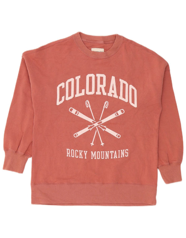 Abercrombie & Fitch Ženski džemper s grafičkim motivima UK 10 Small Pink