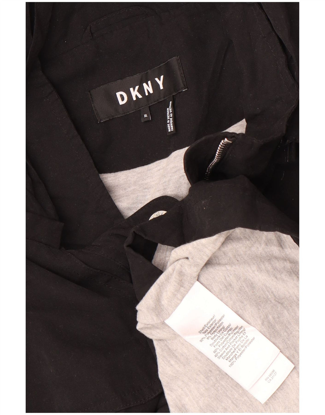 Dkny ženski baloner s kapuljačom UK 18 XL crni poliester
