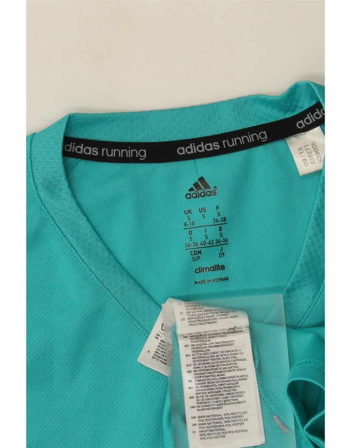 Adidas ženska majica kratkih rukava Climalite UK 8/10 mali tirkizni poliester