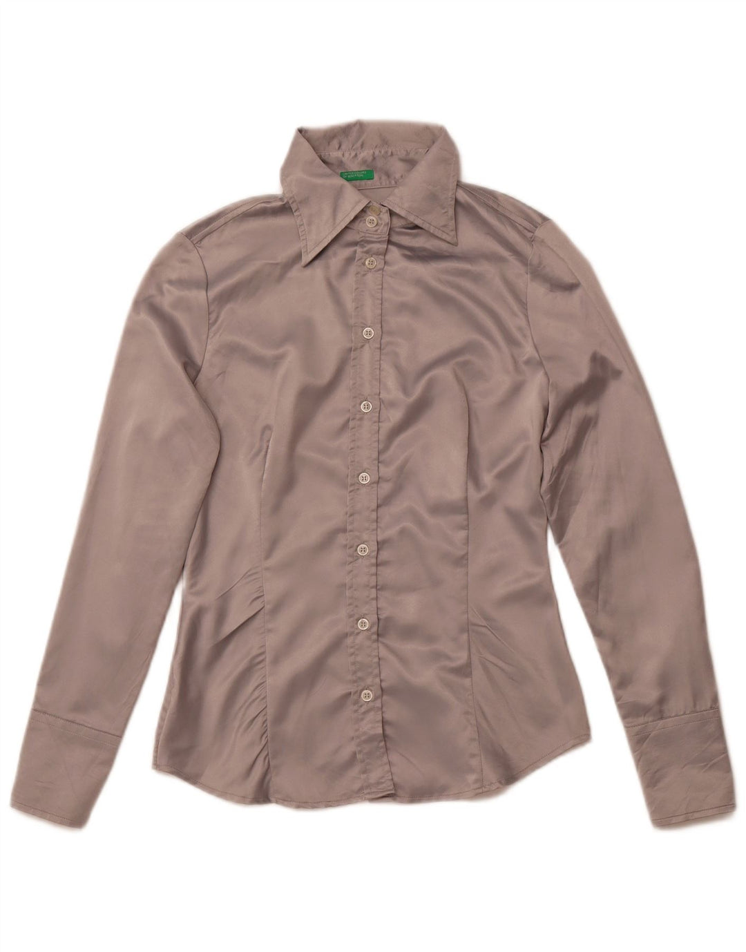 BENETTON Ženska košulja bluza UK 10 Mali sivi poliester