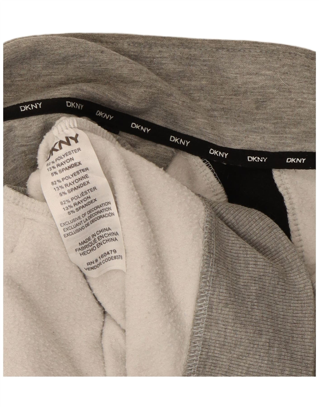 DKNY Mens Graphic Tracksuit Top Jacket Medium Grey Colourblock Polyester
