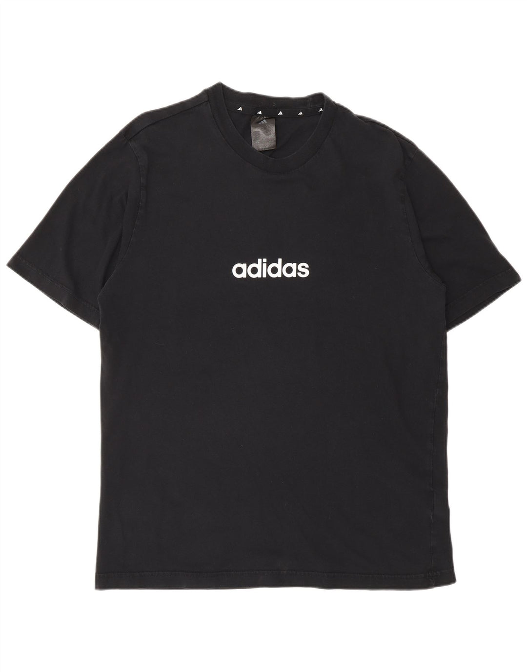 ADIDAS Muška majica kratkih rukava srednje veličine, crni pamuk