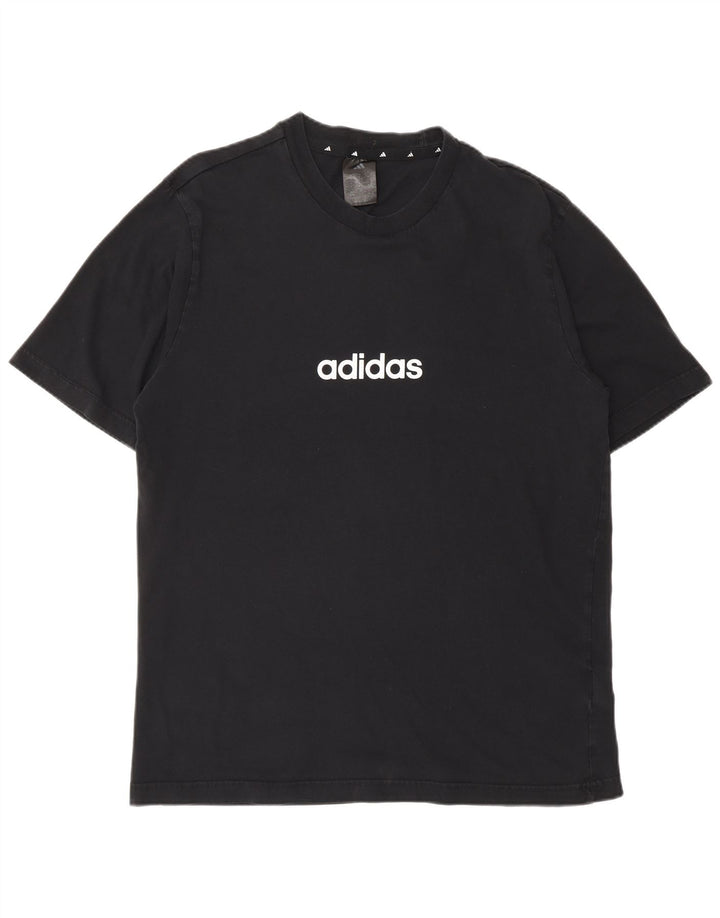 ADIDAS Muška majica kratkih rukava srednje veličine, crni pamuk