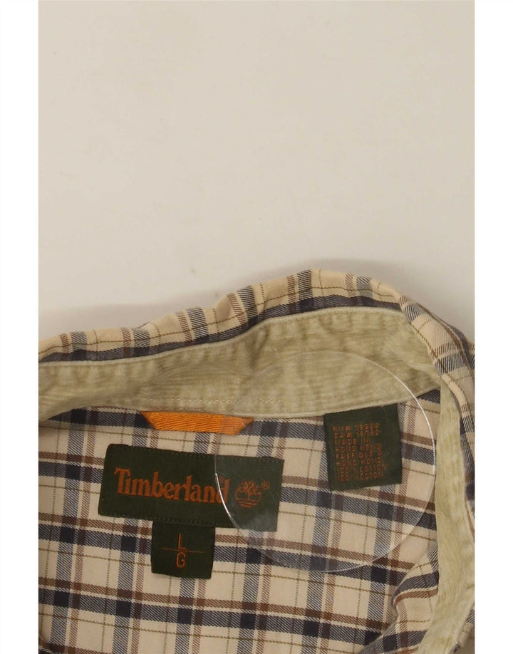 Timberland muška košulja veliki bež karirani pamuk