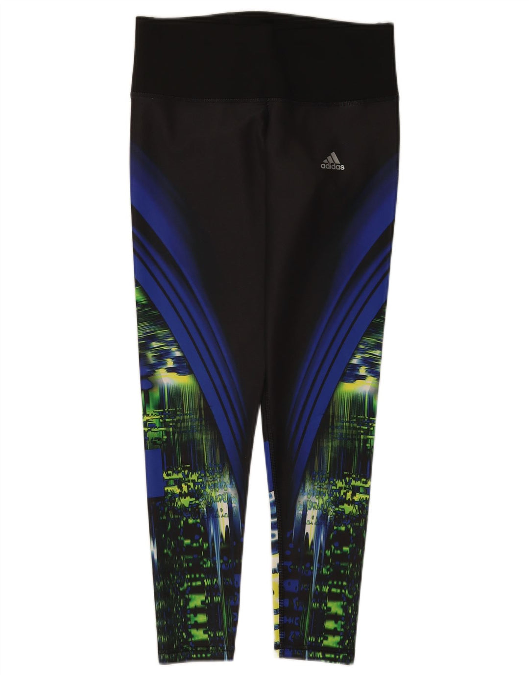Adidas ženske tajice s apstraktnim uzorkom Climalite UK 8/10 male crne