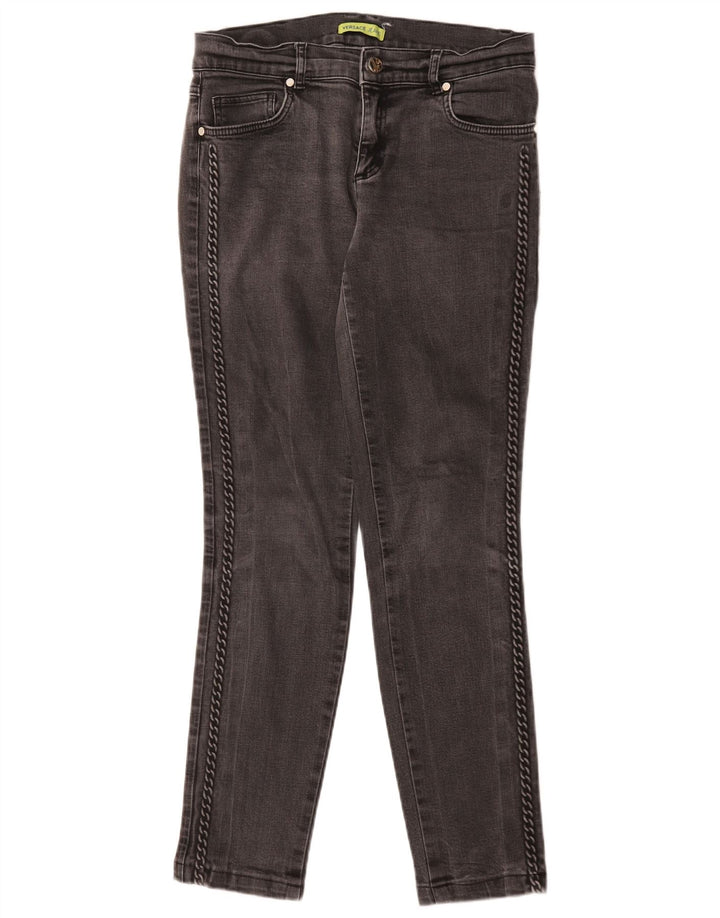 Versace ženske uske traperice IT 42 srednje W30 L29 sivi pamuk