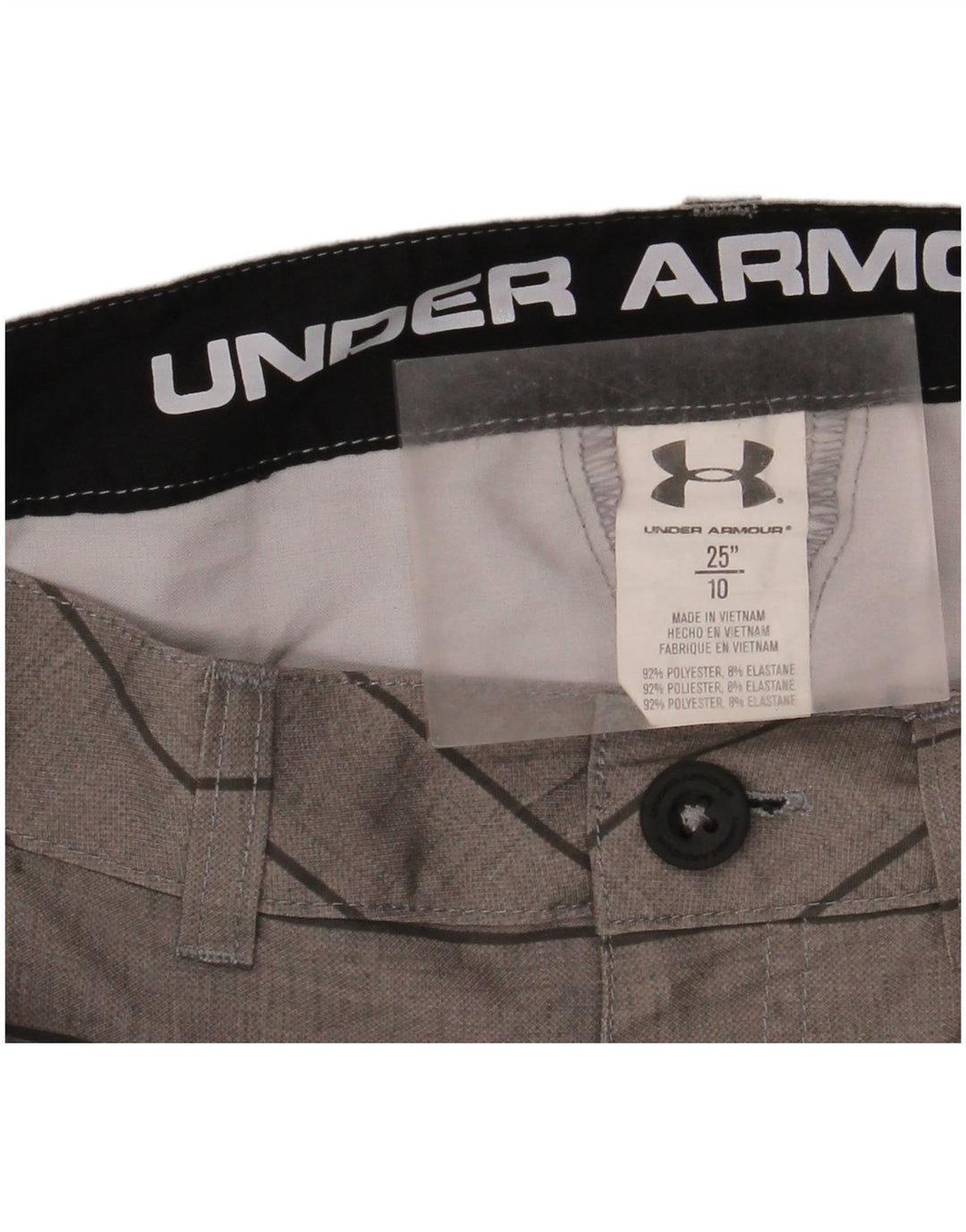 Under Armour kratke chino hlače za dječake 9-10 godina W25 sivi prugasti poliester
