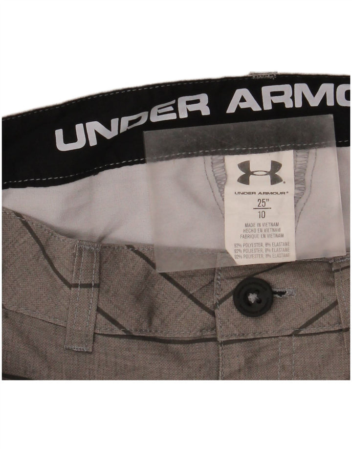 Under Armour kratke chino hlače za dječake 9-10 godina W25 sivi prugasti poliester