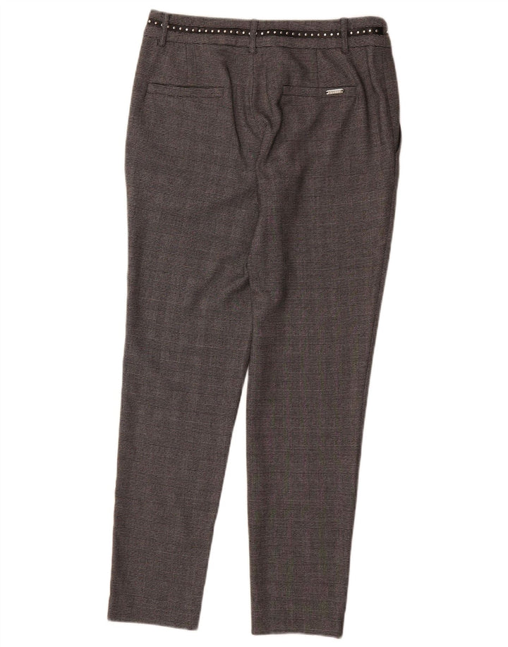 Guess ženske uske chino hlače W27 L28 sivi karirani poliester