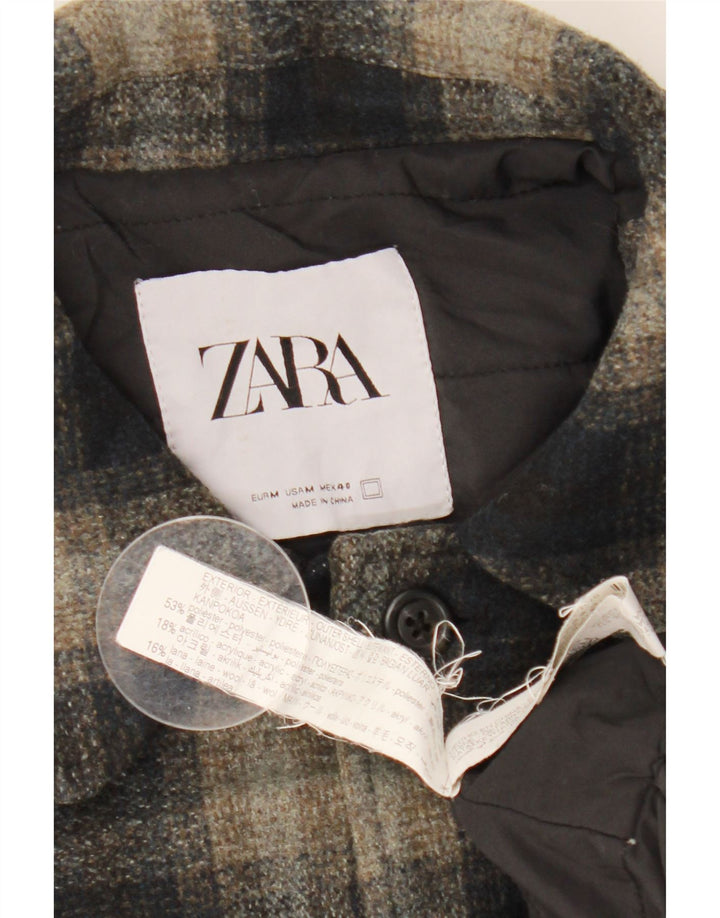 Zara muška košulja od flanela Lumberjack Srednje crni karirani poliester