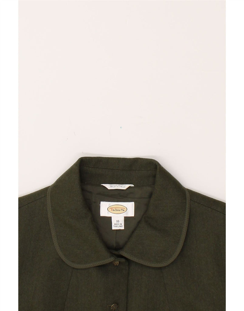 TALBOTS Womens 6 Button Blazer Jacket UK 10 Small Green Wool Vintage Talbots and Second-Hand Talbots from Messina Hembry 