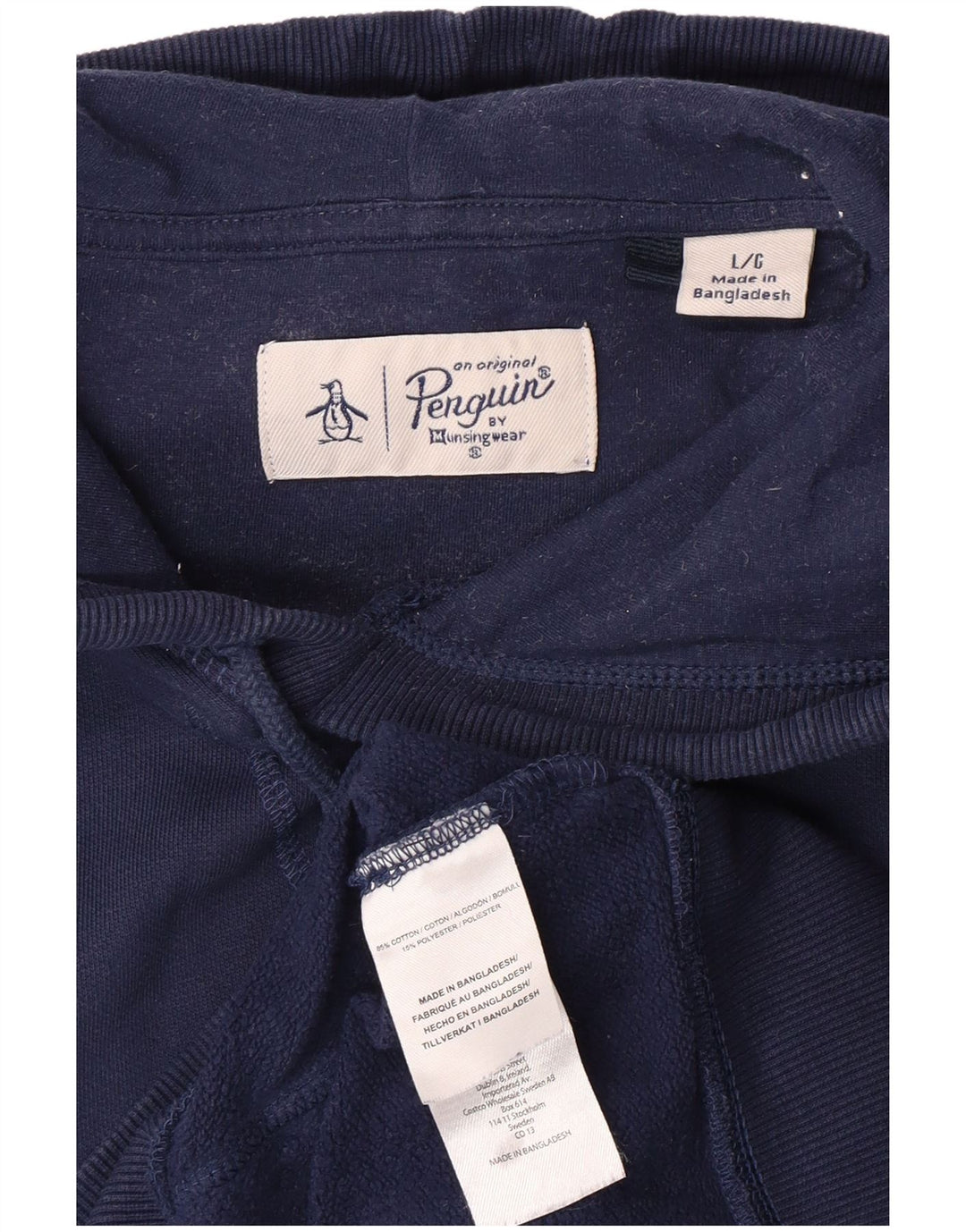 PENGUIN Muška majica s kapuljačom, veliki tamnoplavi pamuk