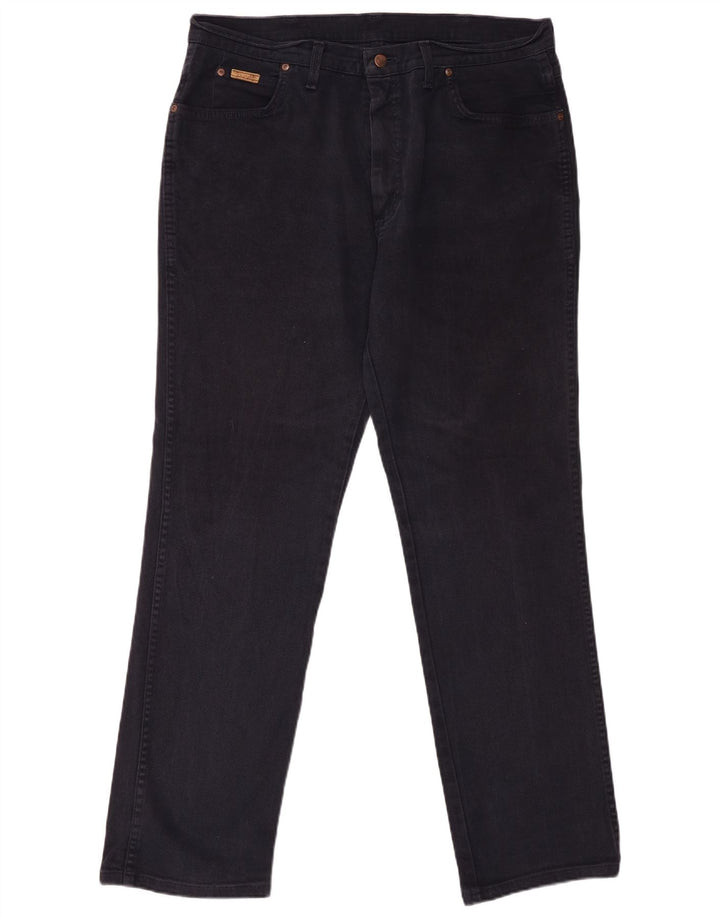 WRANGLER Muške ravne traperice Texas W38 L34 tamnoplavi pamuk