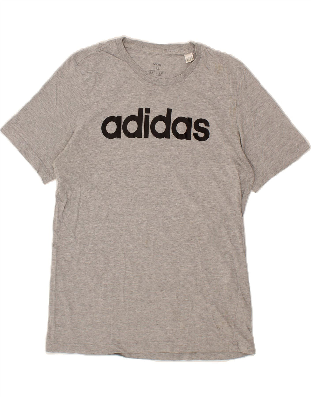 ADIDAS Mens Graphic T-Shirt Top Medium Grey Cotton Vintage Adidas and Second-Hand Adidas from Messina Hembry 
