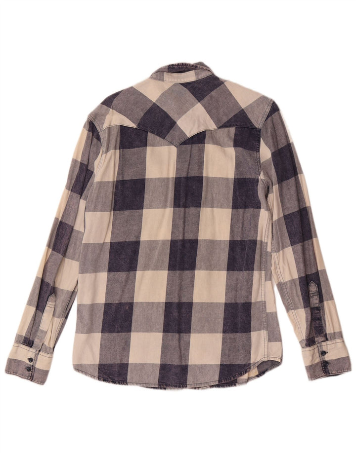 Levi's muška flanelska košulja mala tamnoplava karirana pamuk