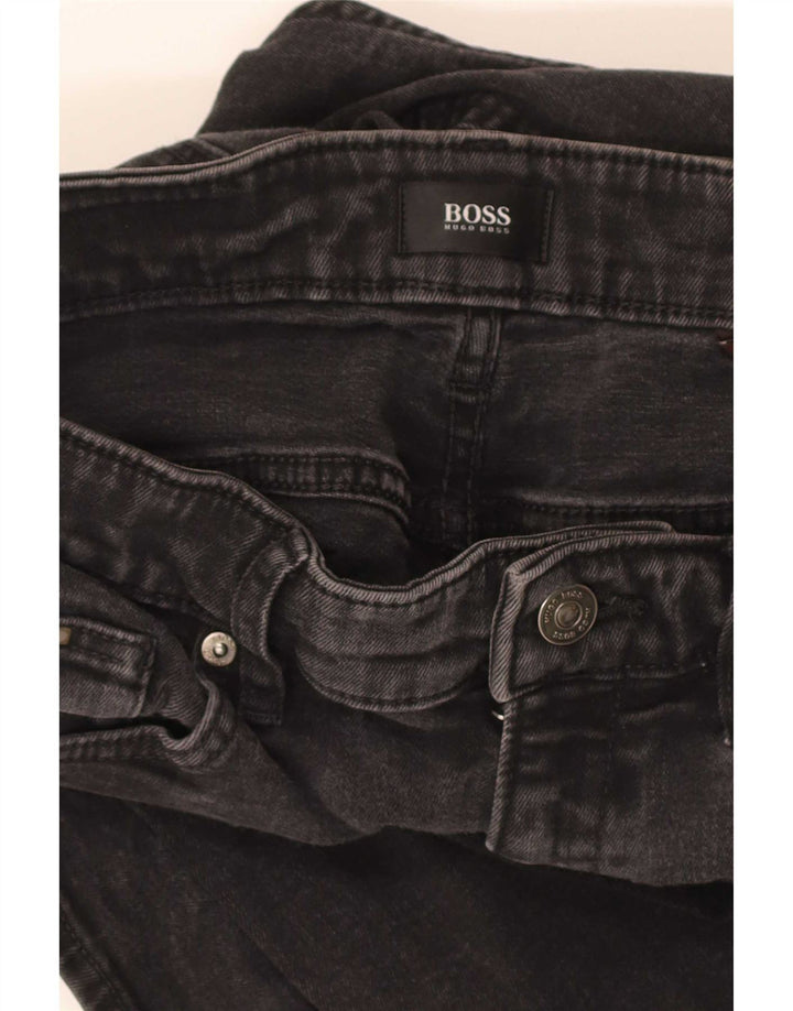 Hugo Boss muške uske traperice W30 L31 crni pamuk