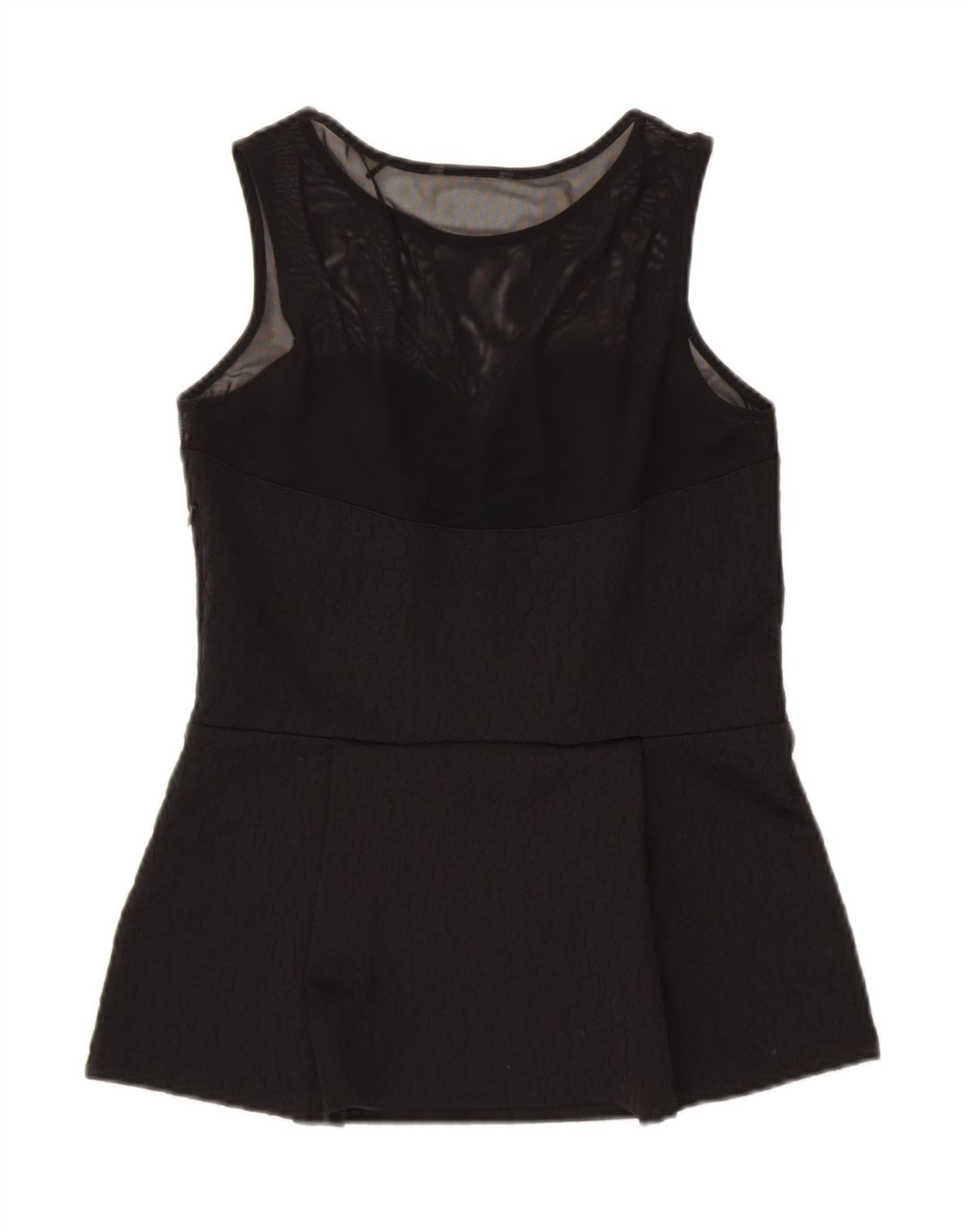GUESS Womens Sleeveless Blouse Top UK 12 Medium Black Polyester