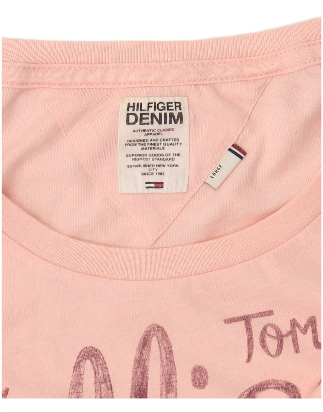TOMMY HILFIGER Ženska majica s grafičkim motivima UK 14 Large Pink