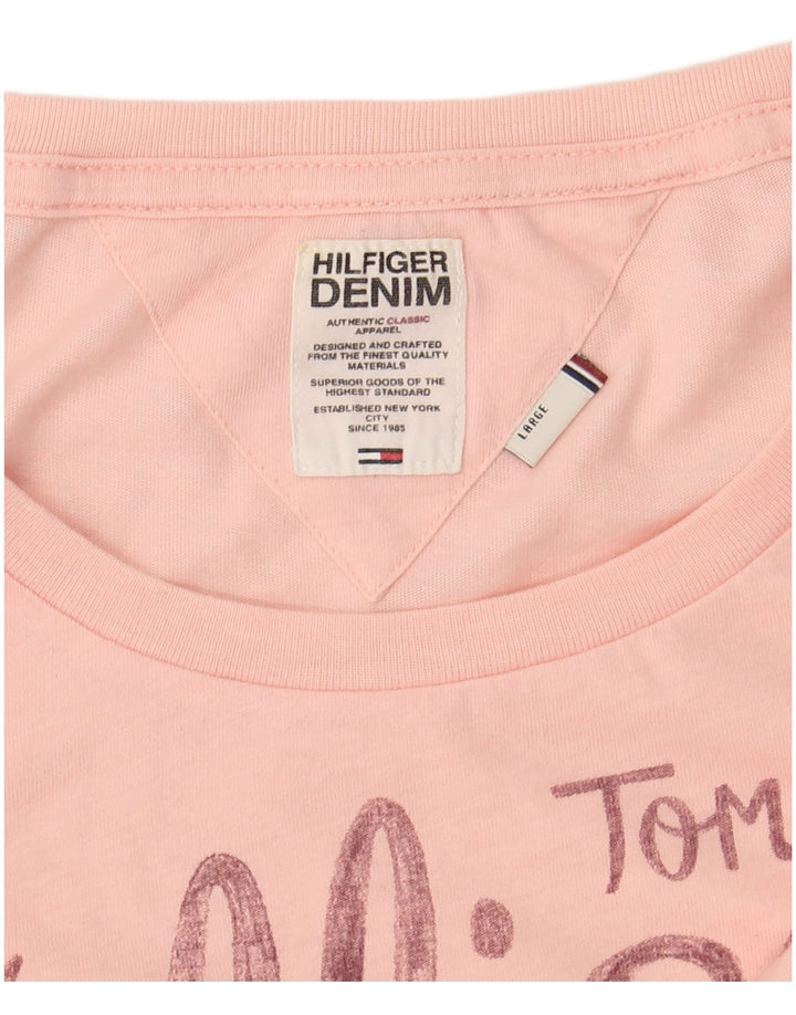 TOMMY HILFIGER Ženska majica s grafičkim motivima UK 14 Large Pink