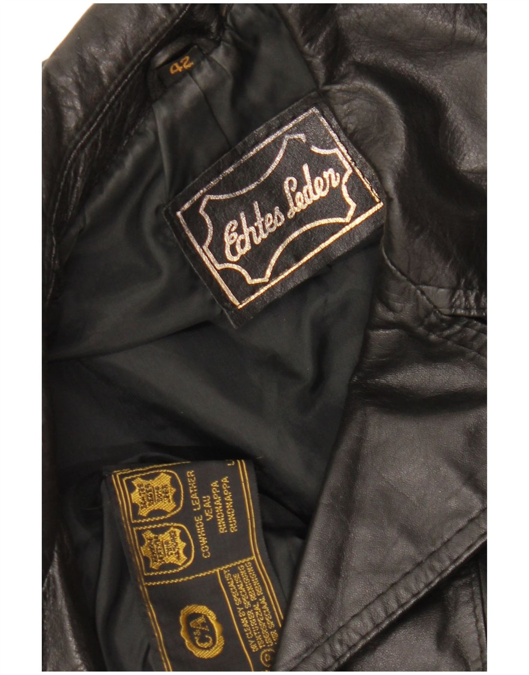 C&A ženska kožna jakna EU 42 velika crna koža