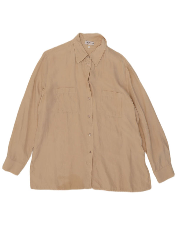 Vintage ženska košulja bluza IT 48 XL bež svila