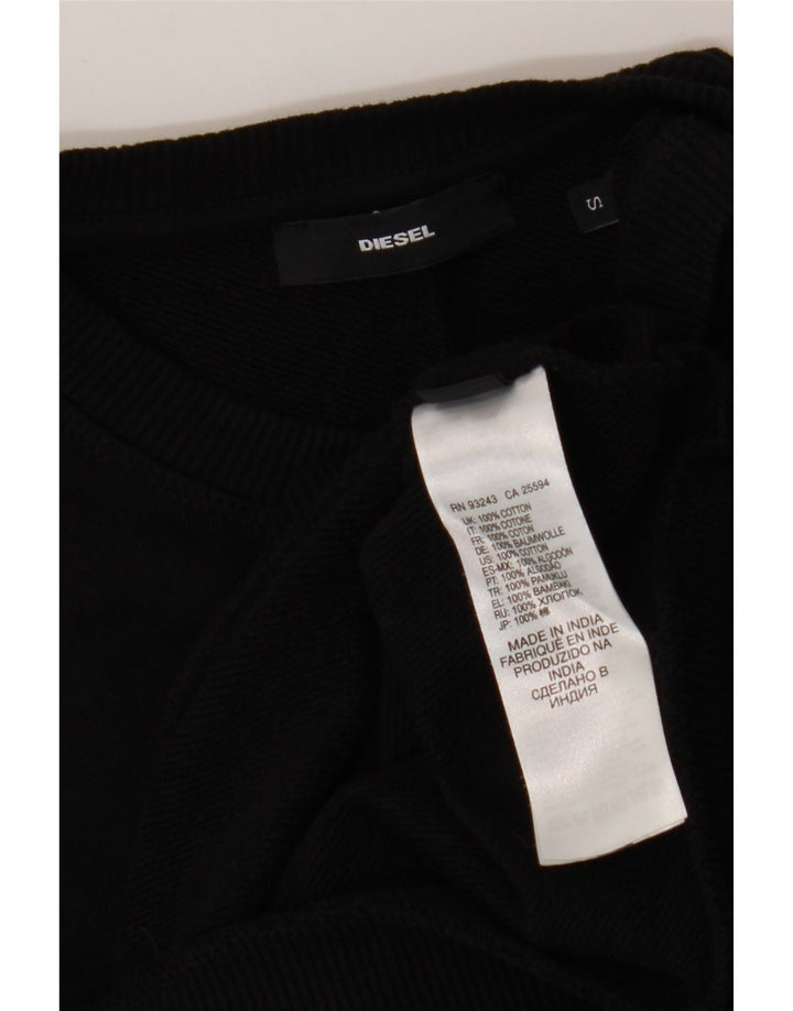 DIESEL Ženska majica s grafičkim motivima UK 10 Mali crni pamuk