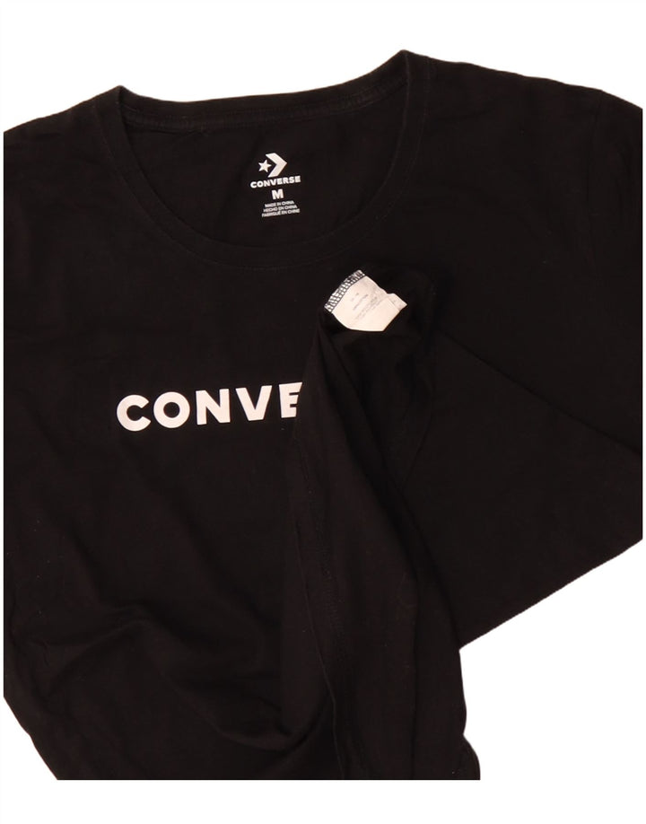 CONVERSE Ženska majica kratkih rukava s grafičkim motivima UK 14 srednje crni pamuk