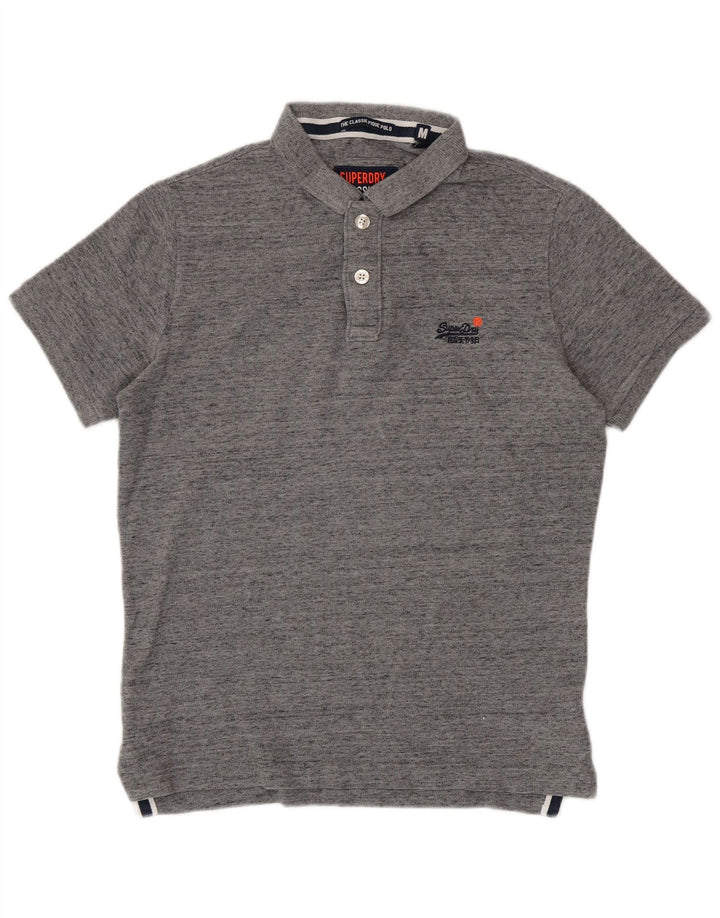 Superdry muška polo majica, srednje sivi flekasti pamuk