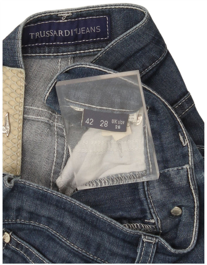 TRUSSARDI ženske ravne traperice W26 L30 plavi pamuk