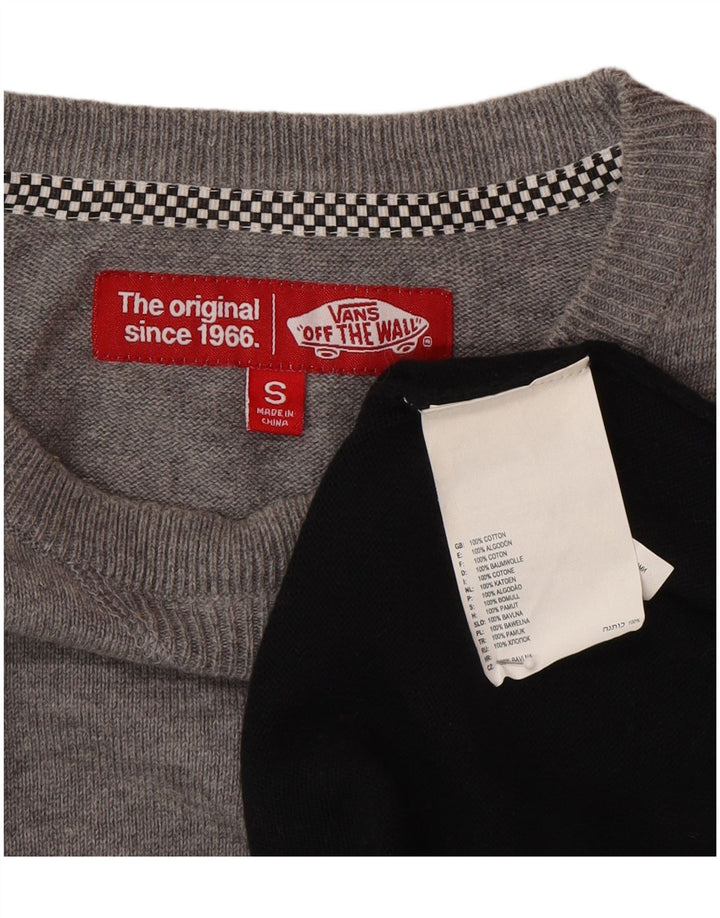 VANS Mens Crew Neck Jumper Sweater Small Multicoloured Striped Cotton