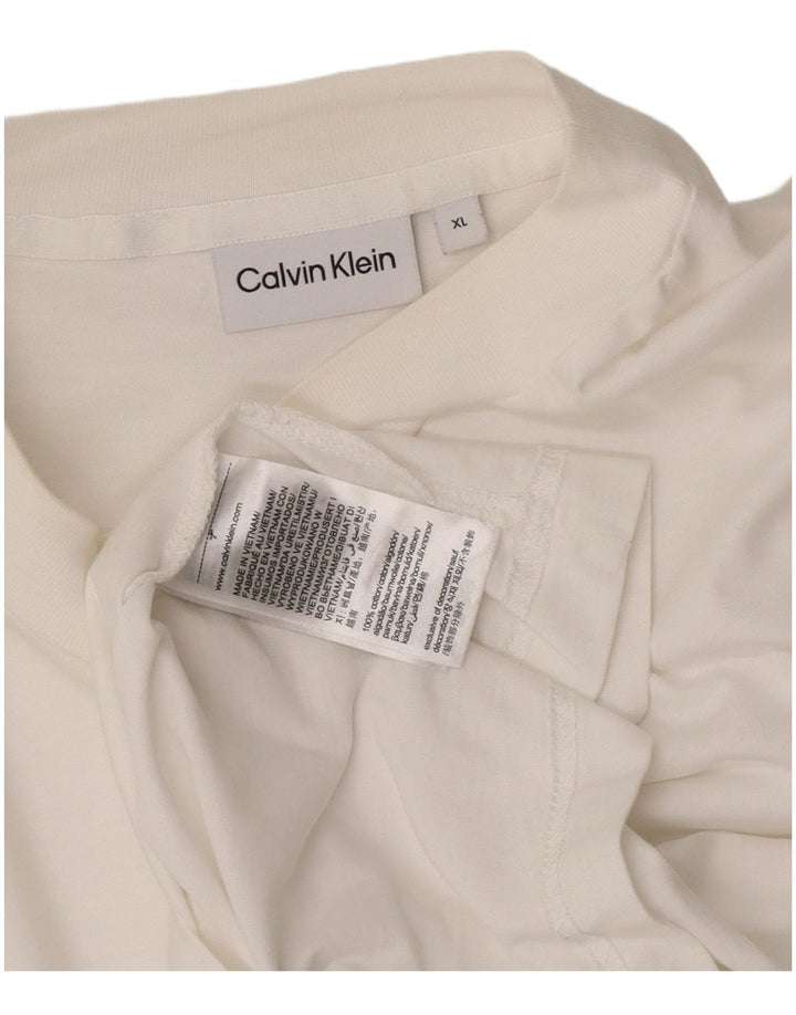 Calvin Klein muška majica dugih rukava XL bijeli pamuk