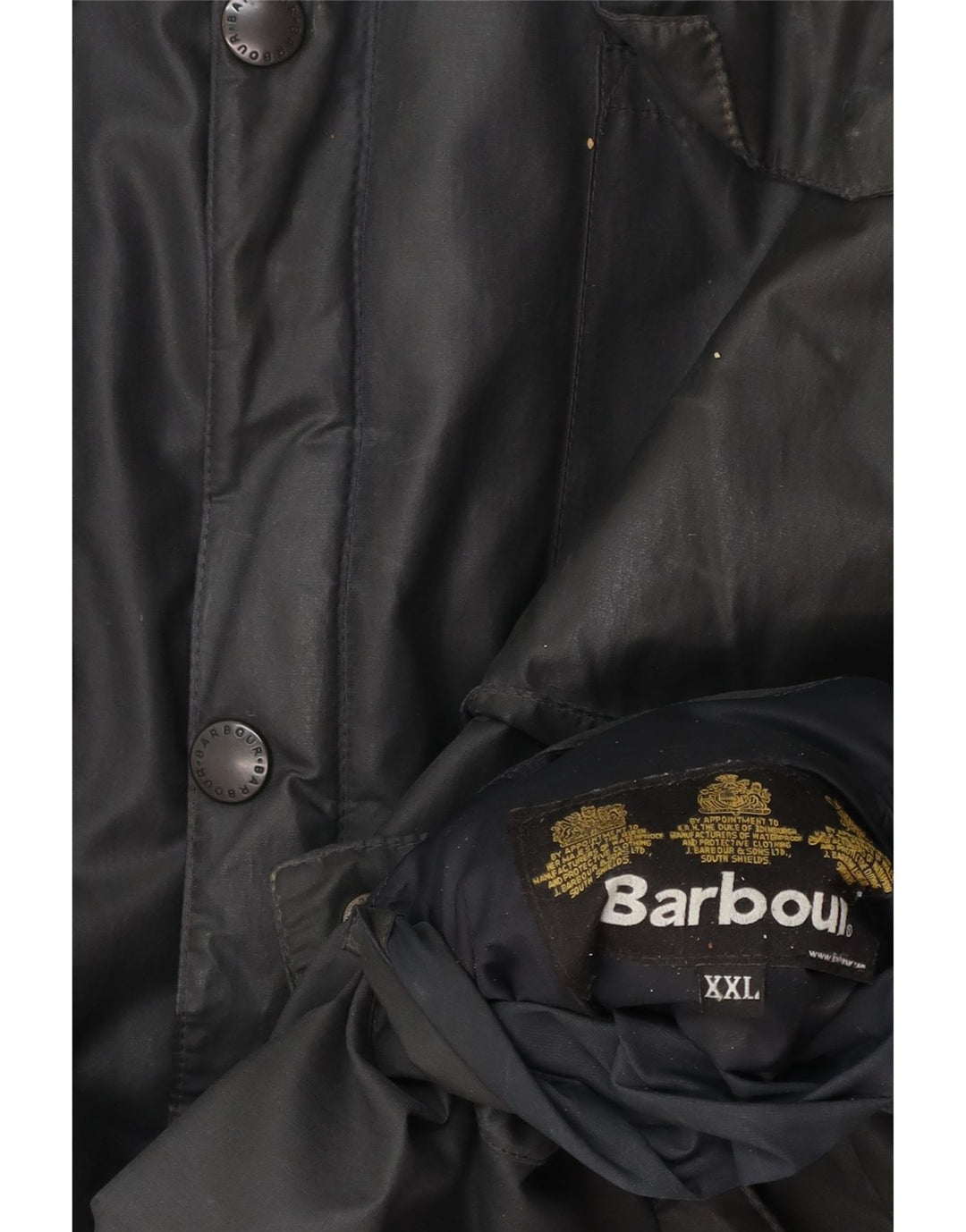 Barbour muška reverzibilna jakna od voštanog pamuka UK 44 2XL tamnoplava