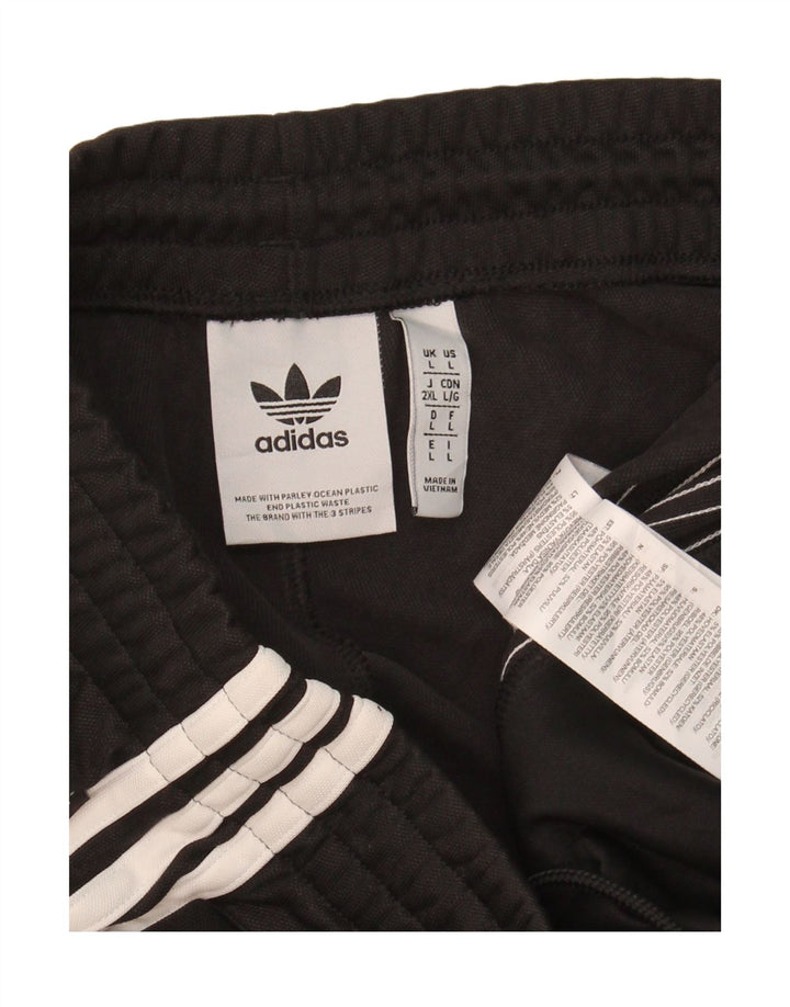 ADIDAS Mens Tracksuit Trousers Joggers Large  Black Polyester