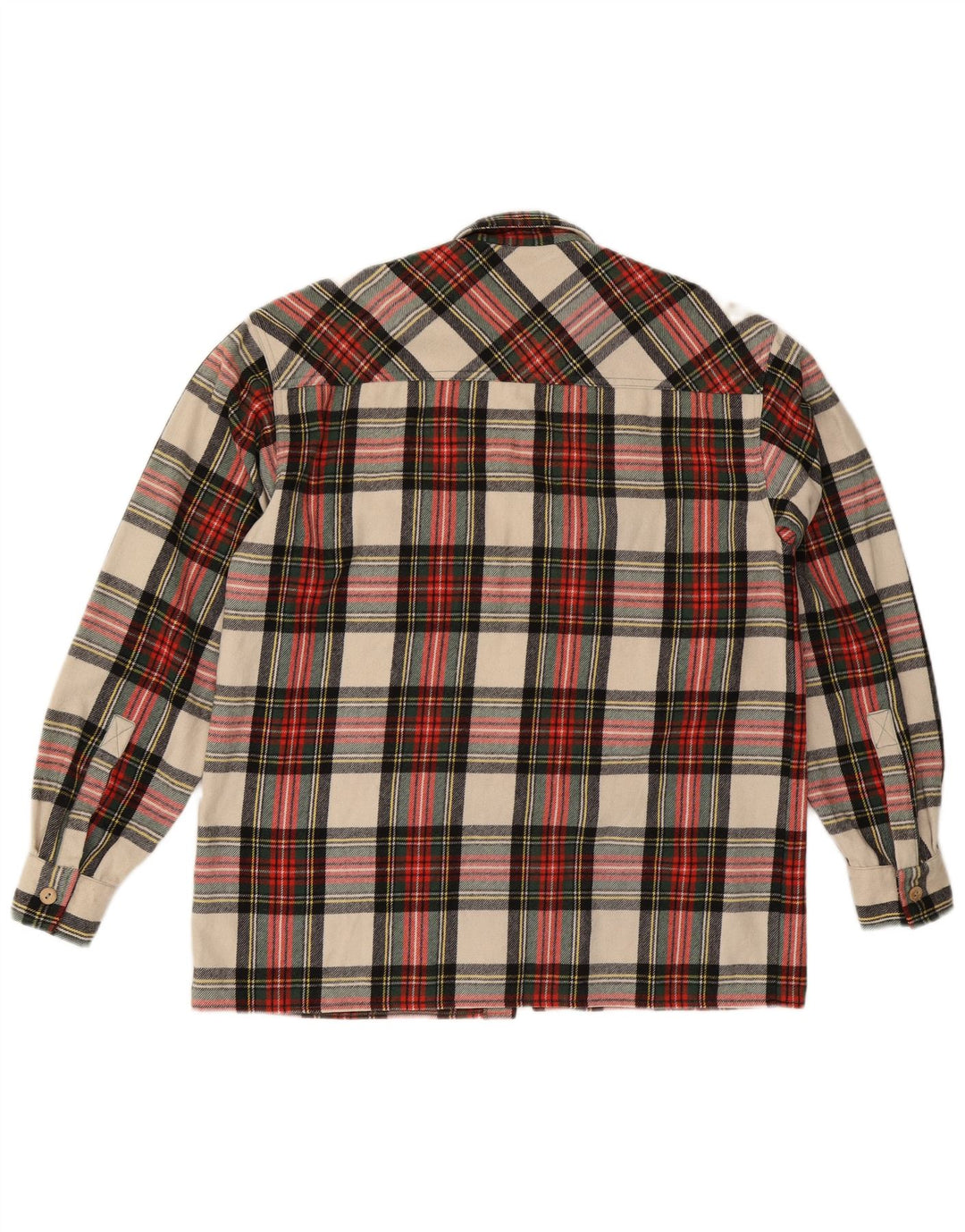 Vintage muška flanelska košulja IT 50 Srednje crvena karirana vuna