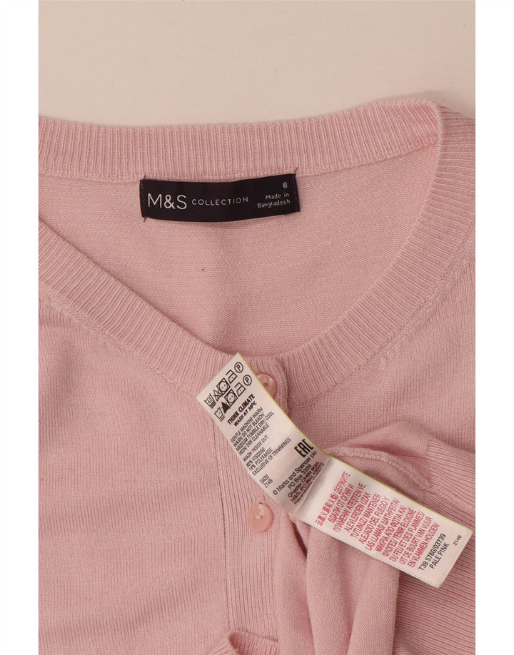MARKS & SPENCER Ženski kardigan pulover UK 8 Mala ružičasta viskoza