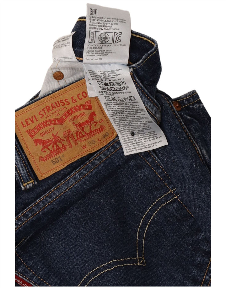 Levi's muške 501 ravne traperice regularnog kroja W38 L30 plavi pamuk