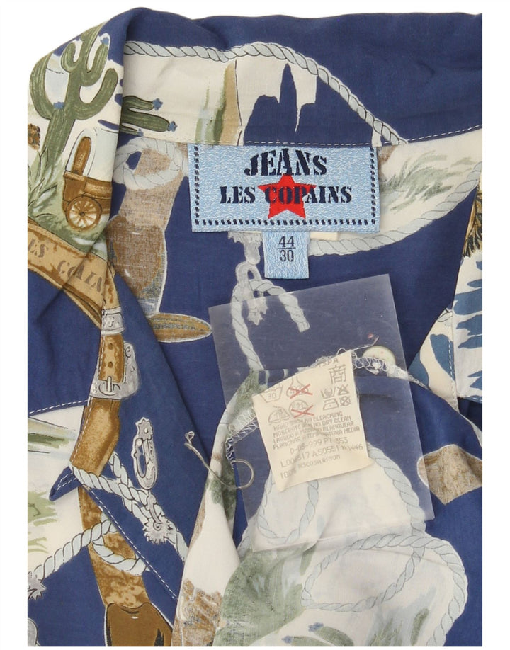 LES COPAINS Ženska košulja haljina s apstraktnim uzorkom IT 44 srednje plava