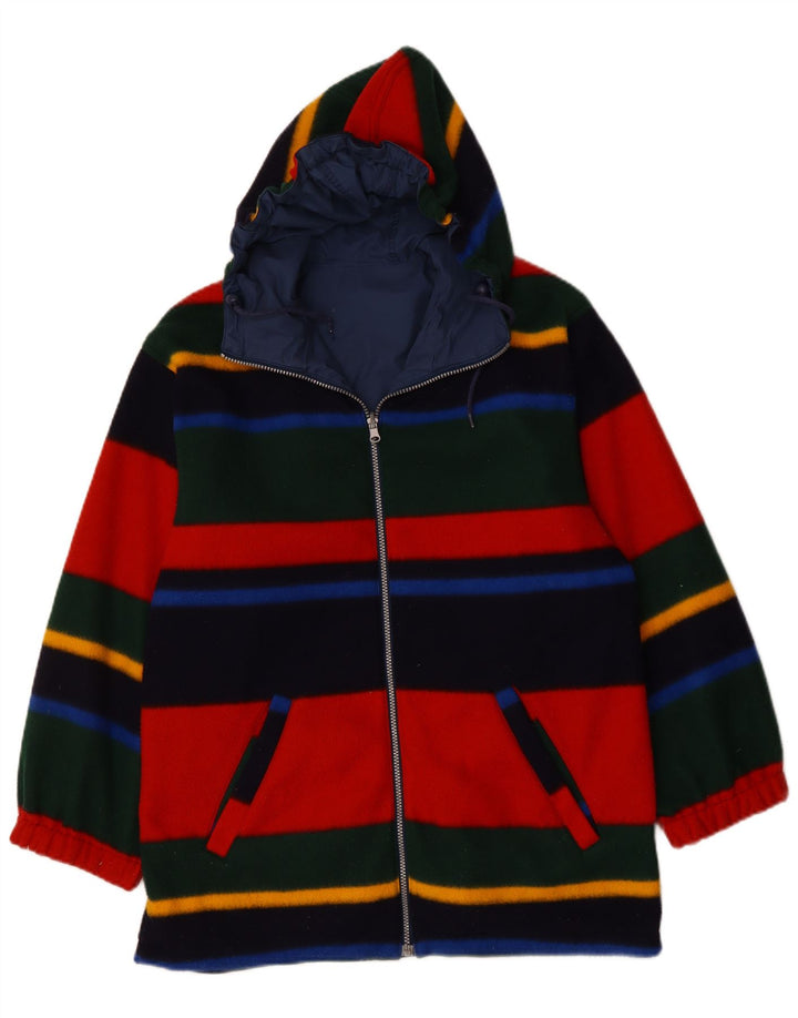 VINTAGE ženska velika jakna s kapuljačom na dvije ruke UK 12 Srednje tamnoplava