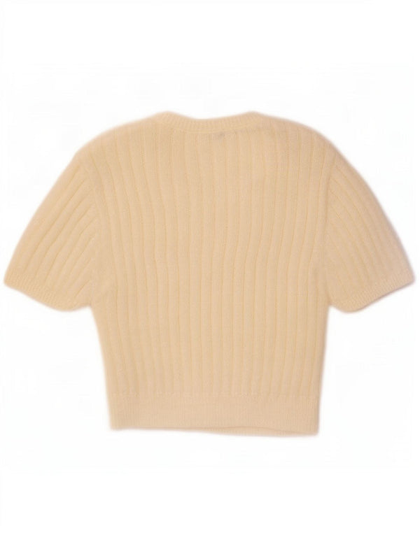 Zara ženski pulover s kratkim izrezom UK 14 Large Off White
