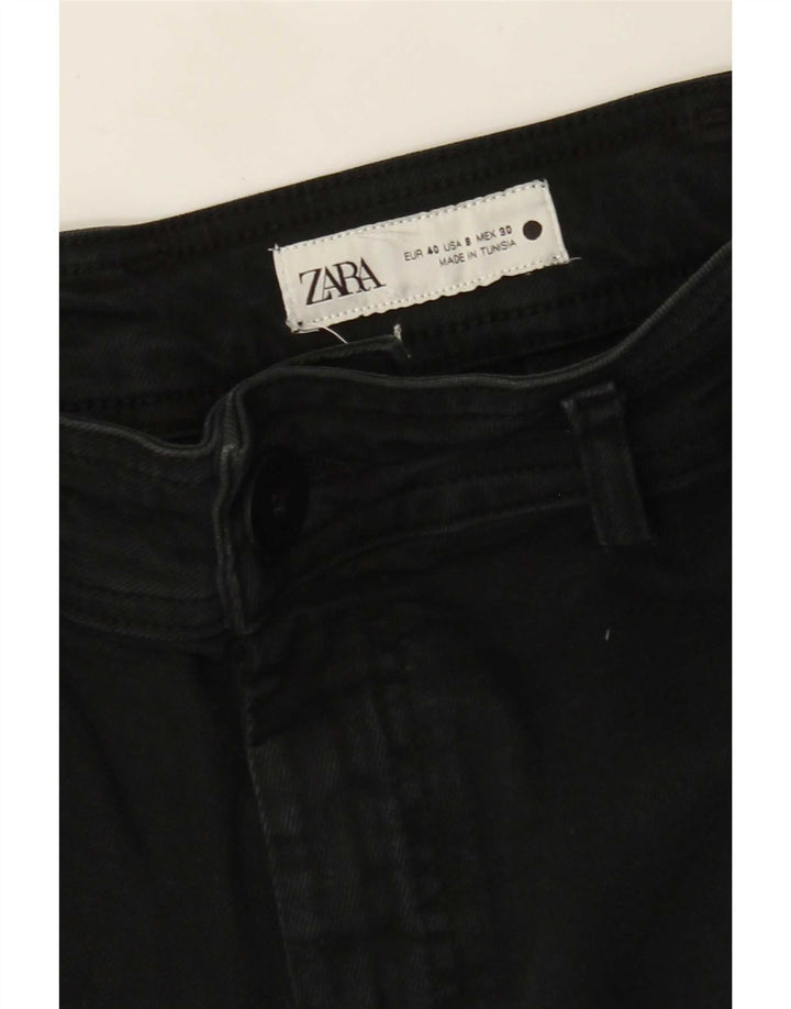 Zara ženske traperice širokih nogavica EU 40 srednje W30 L28 crne
