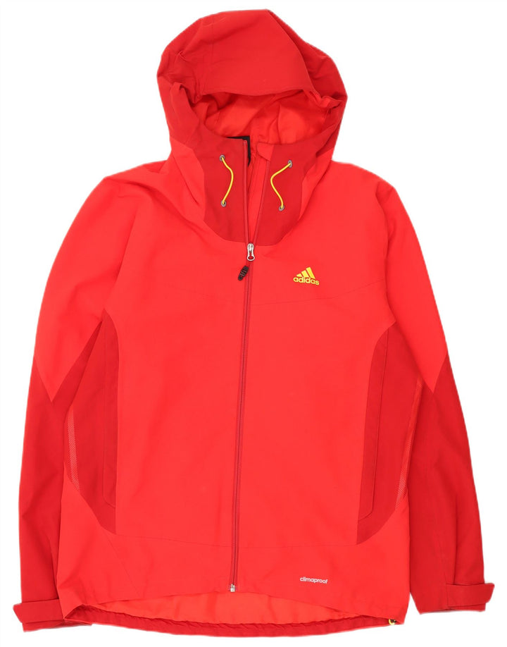 Adidas muška kišna jakna s kapuljačom UK 42/44 veliki crveni poliester u boji
