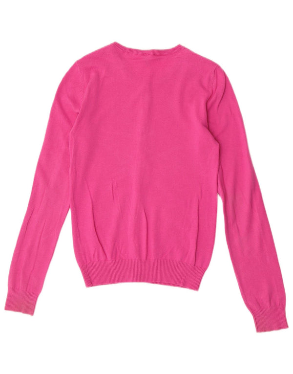Benetton ženski kardigan pulover UK 8 Small Pink