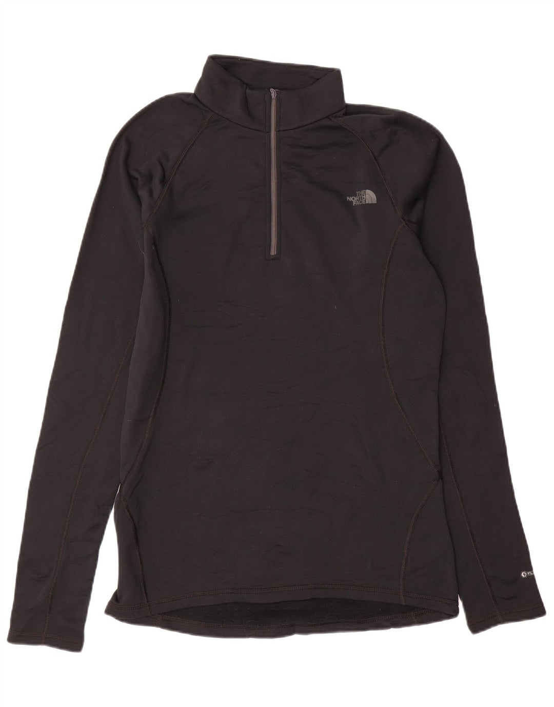 The North Face muška majica s izrezom i dugim rukavima srednjeg kroja, srednje crna