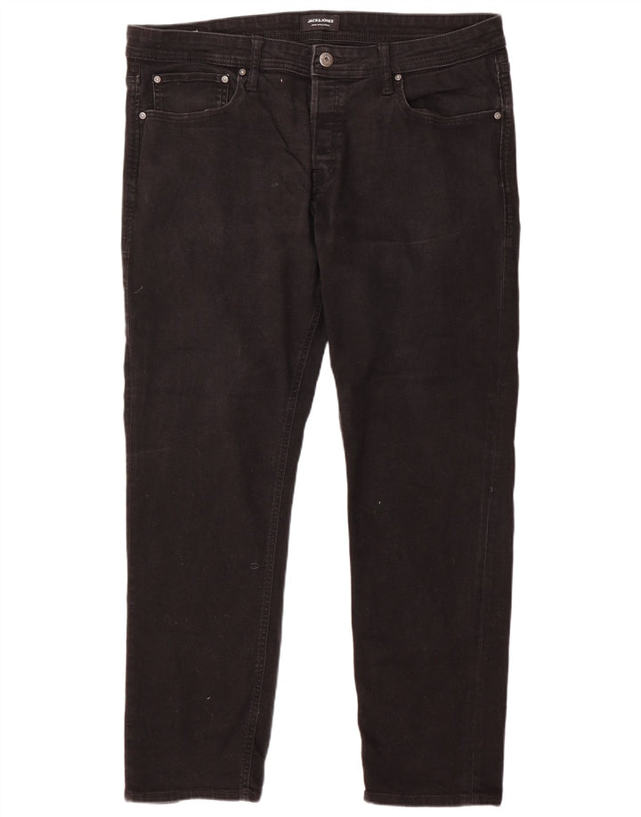 Jack & Jones muške uske traperice W38 L32 crni pamuk