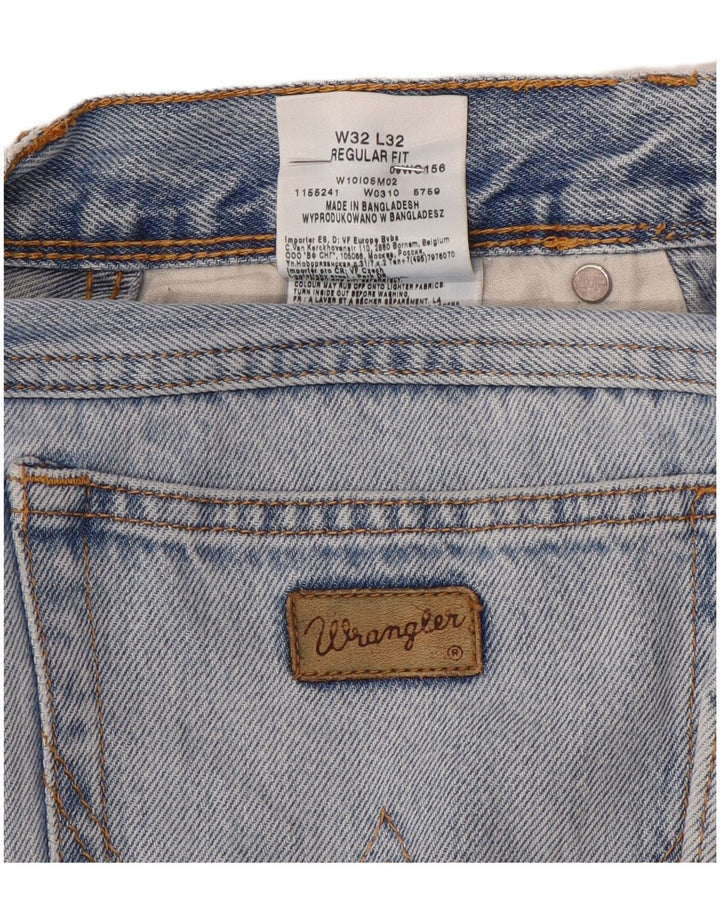 WRANGLER Muške ravne traperice regularnog kroja W32 L32 plavi pamuk